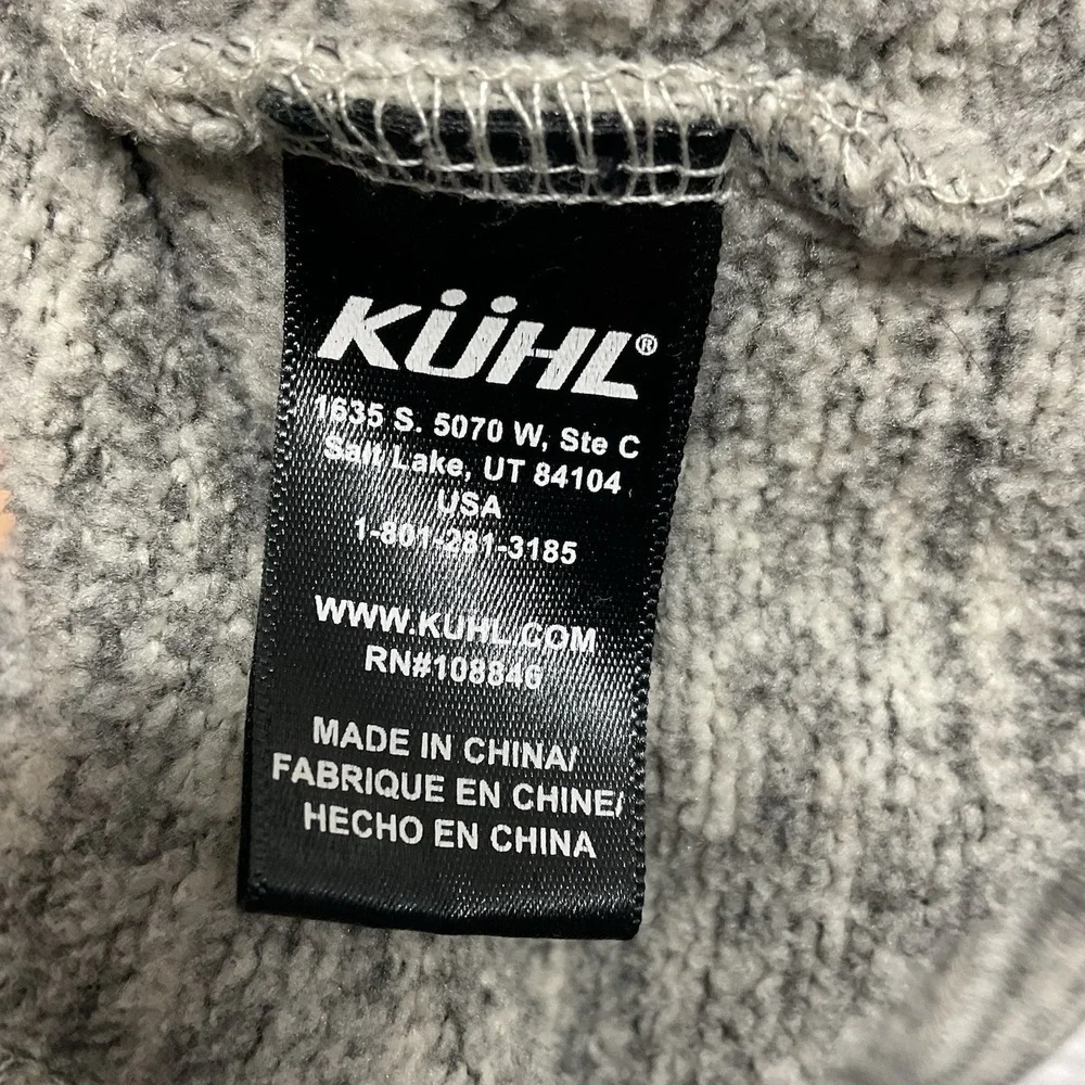 Kuhl Alaska Jacket Womens Large Heathered Gray Long Fleece‎ Lined Zip Up Outdoor
